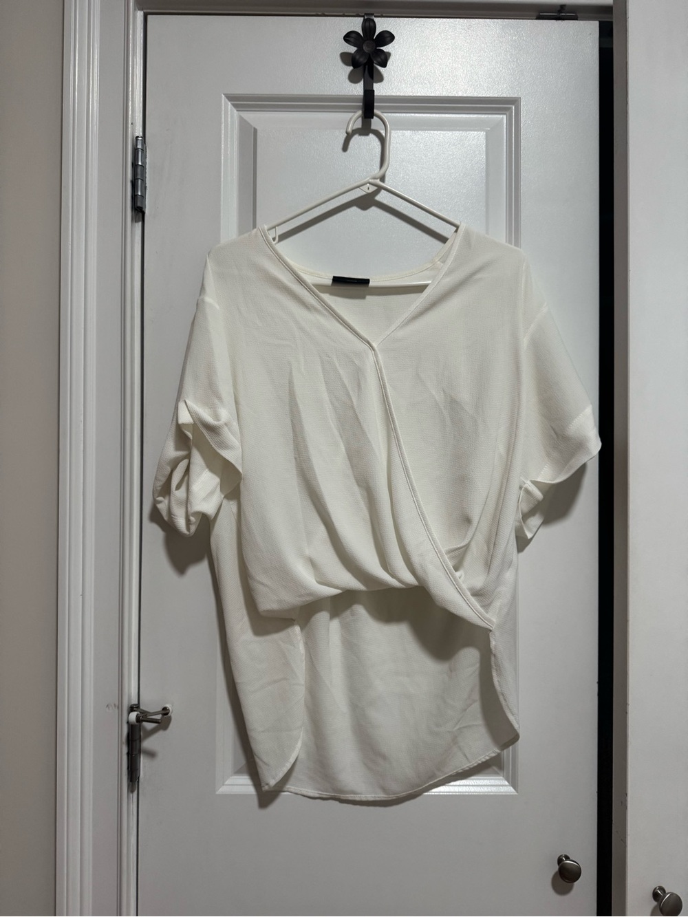Vivi Women's Wrap-Front Short Sleeve Top
